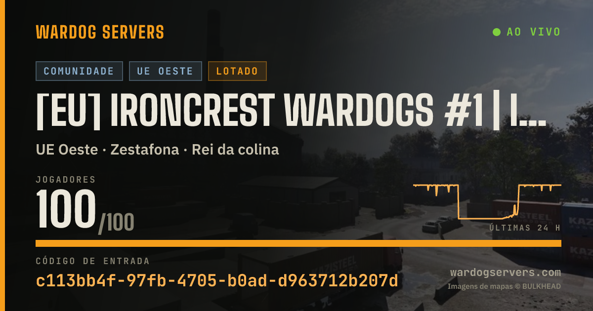 Banner de status ao vivo de [EU] Ironcrest Wardogs #1 | IRONCREST.GG | discord.gg/ironcrest