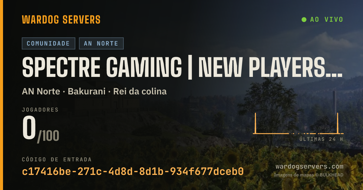 Banner de status ao vivo de Spectre Gaming | New Players | discord.gg/spectregg