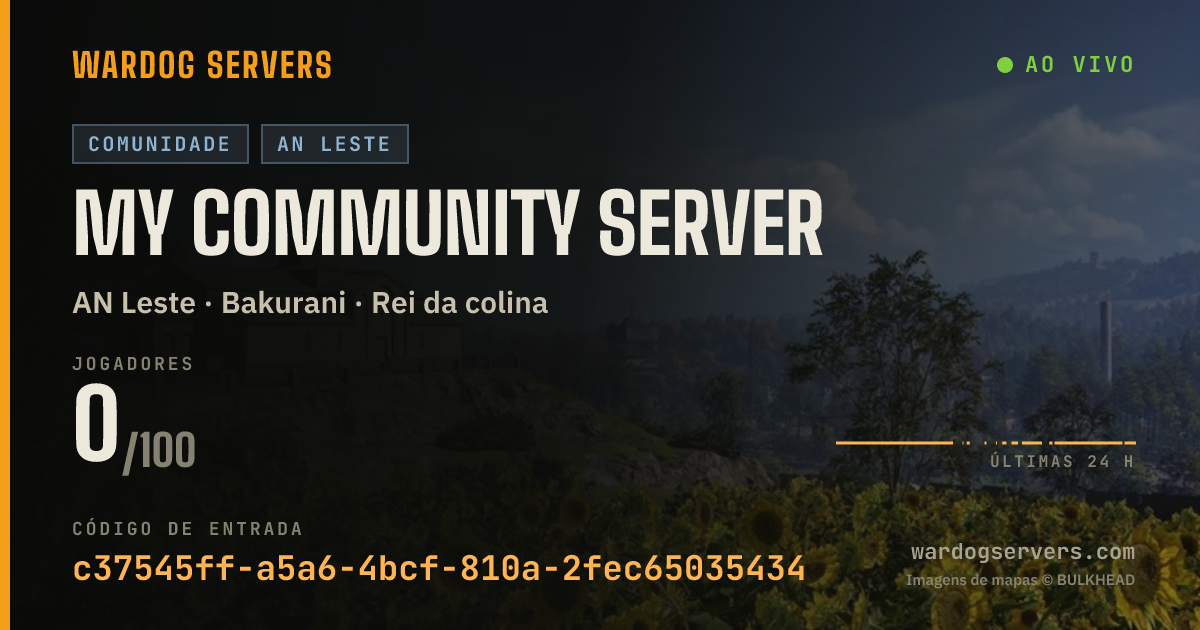 Banner de status ao vivo de My Community Server