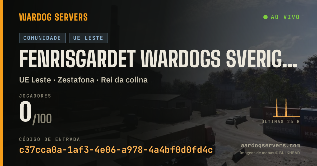 Banner de status ao vivo de Fenrisgardet Wardogs Sverige [SWE/ENG] dsc.gg/fenrisgardet