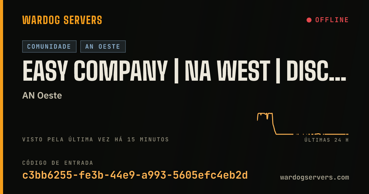 Banner de status ao vivo de EASY Company | NA WEST | discord.gg/easycompany