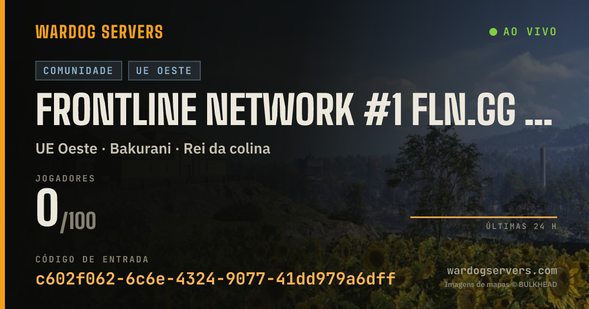 Banner de status ao vivo de Frontline Network #1 fln.gg - discord.gg/flnetwork