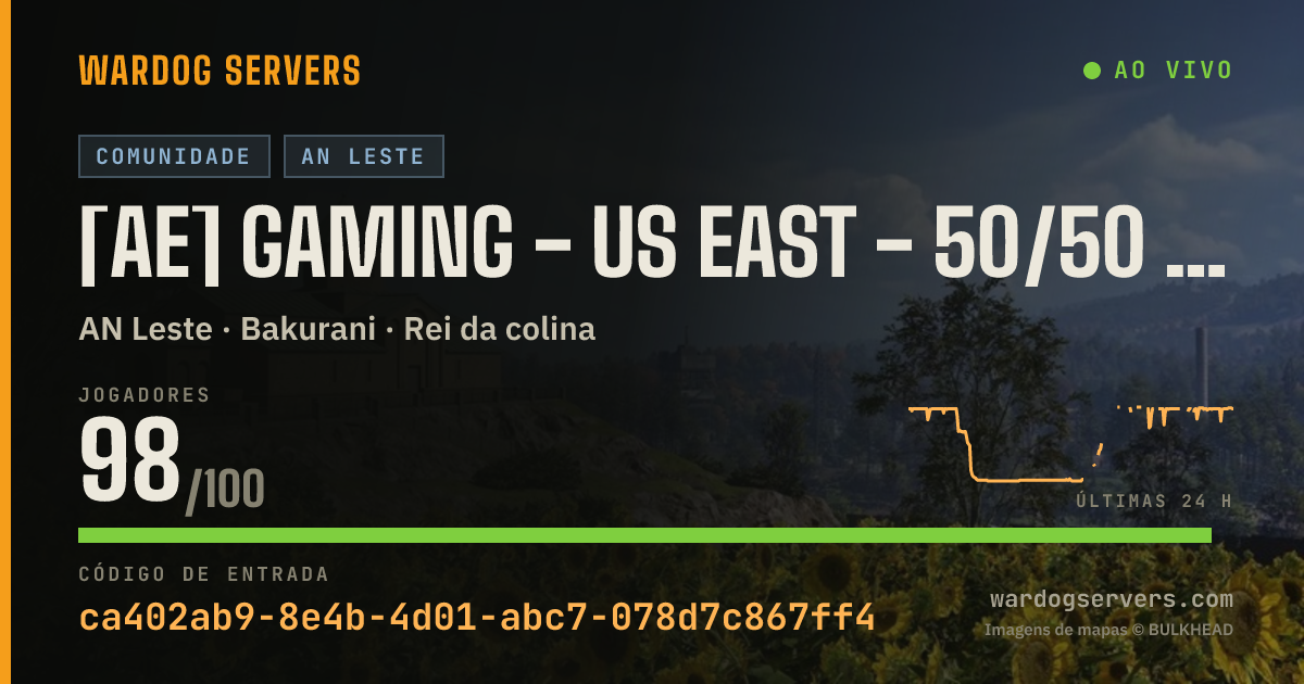 Banner de status ao vivo de [AE] GAMING - US EAST - 50/50 #2 - AERECRUIT.COM