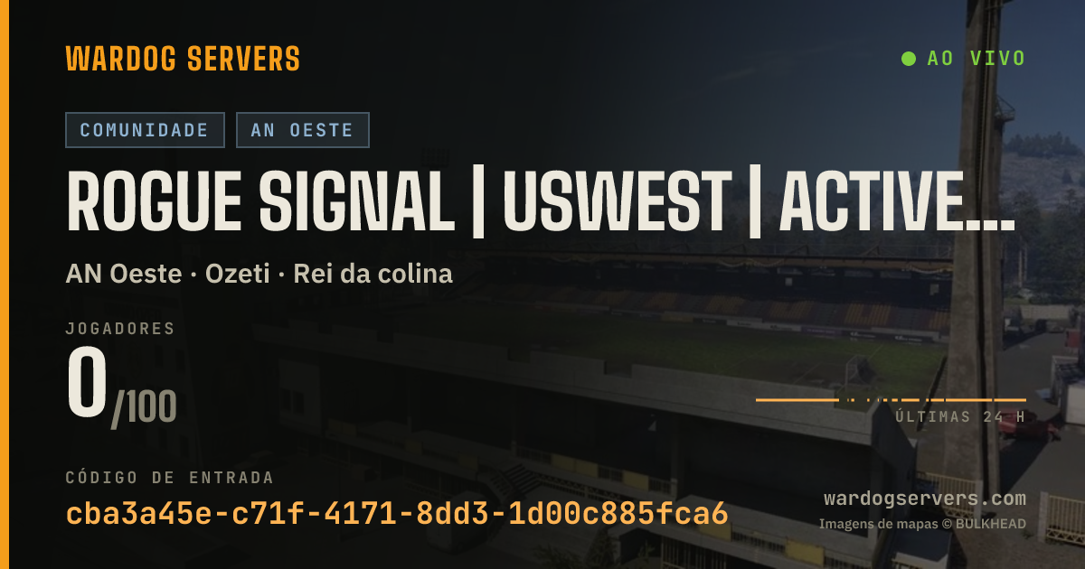 Banner de status ao vivo de Rogue Signal | USWest | Active staff | discord.gg/roguesignal