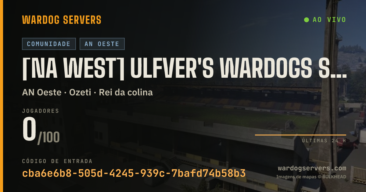 Banner de status ao vivo de [NA West] Ulfver's WARDOGS Server
