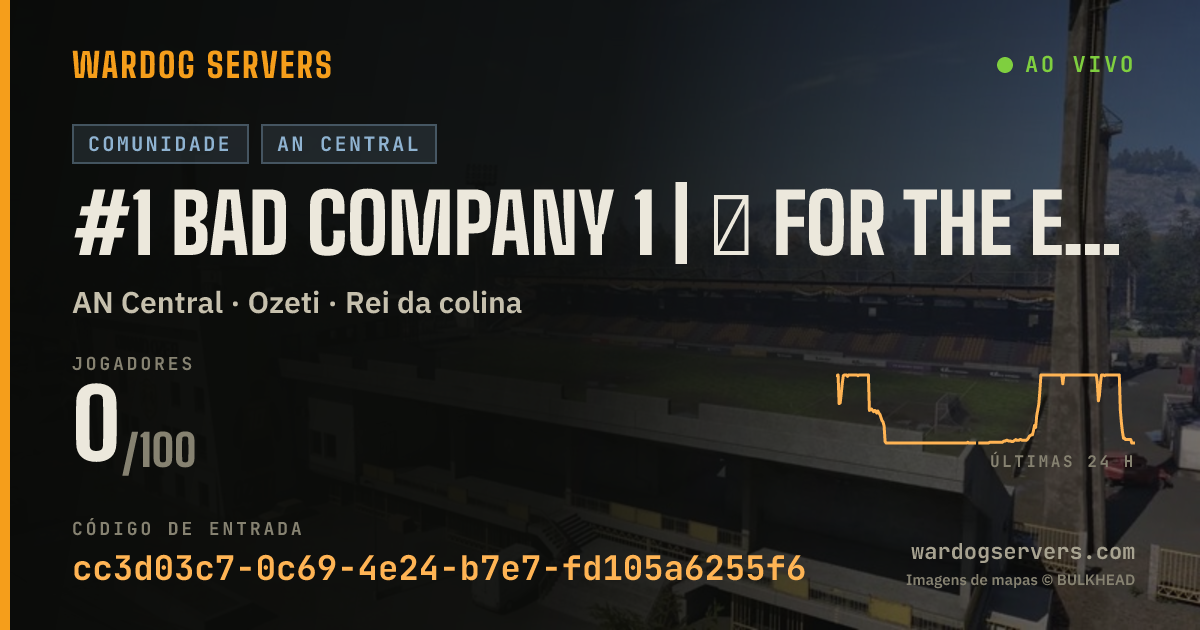 Banner de status ao vivo de #1 BAD COMPANY 1 | ☆ FOR THE EMPLOYED GAMERS ☆