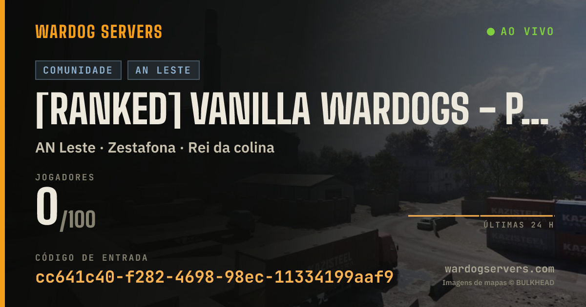 Banner de status ao vivo de [RANKED] VANILLA WARDOGS - PLAYHOWL.COM