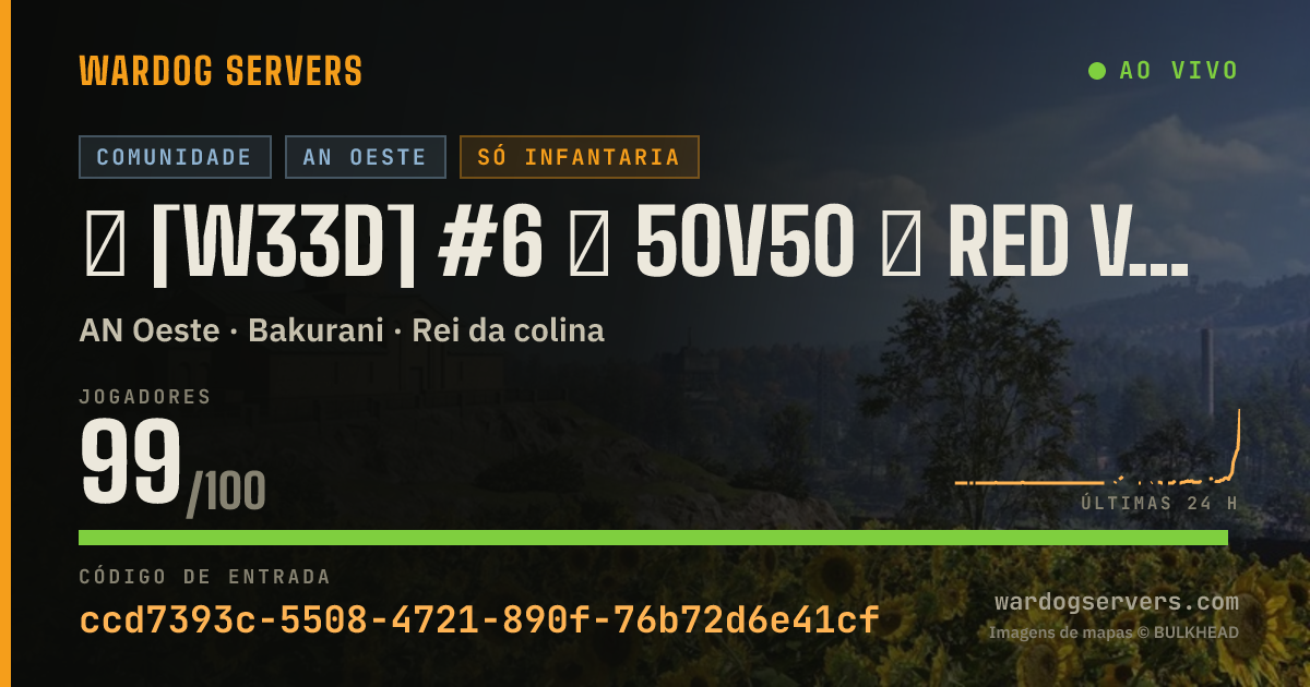 Banner de status ao vivo de ★ [W33D] #6 ★ 50v50 ★ RED vs GREEN ★ Wardogs.host