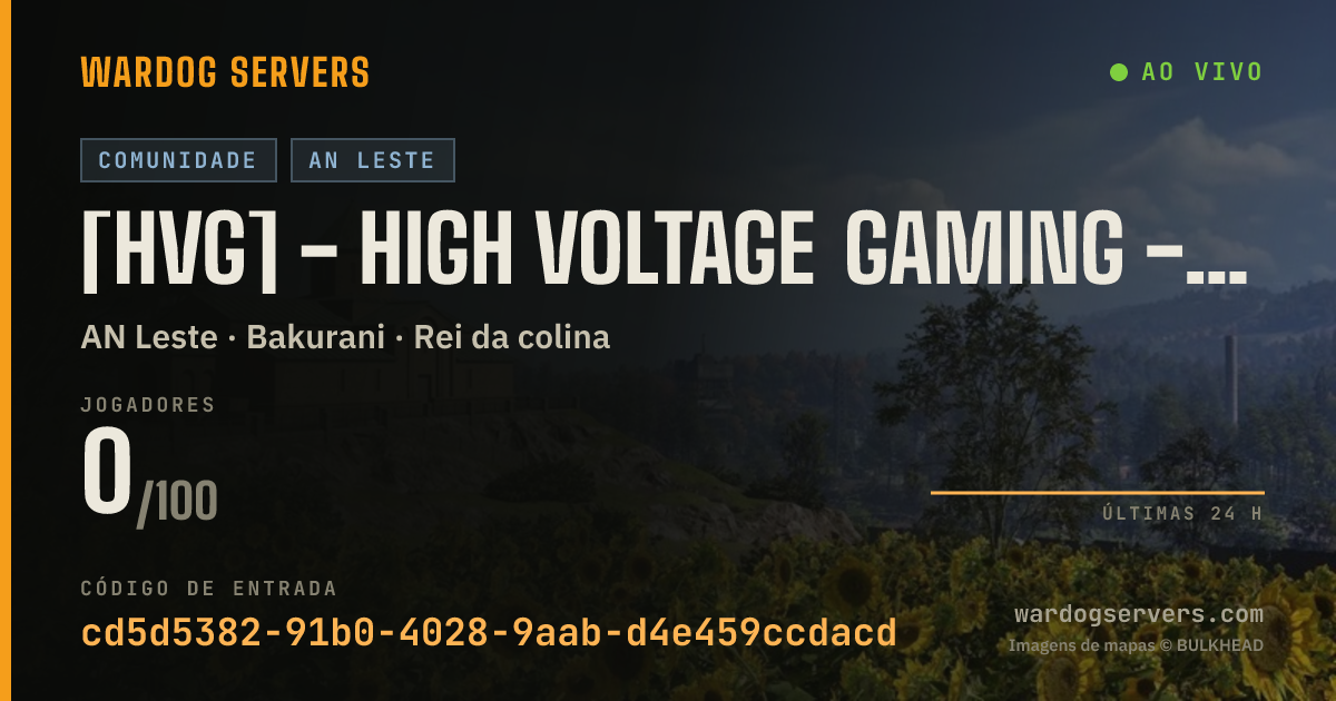 Banner de status ao vivo de [HVG] - High Voltage Gaming - (30 player start)