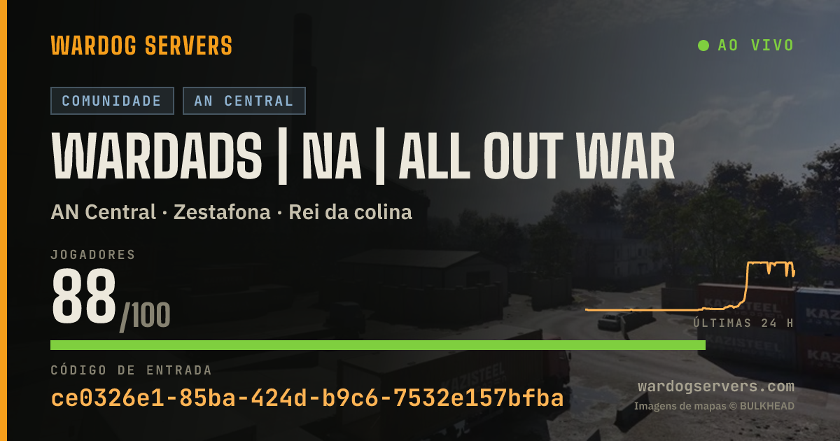 Banner de status ao vivo de WARDADS | NA | ALL OUT WAR