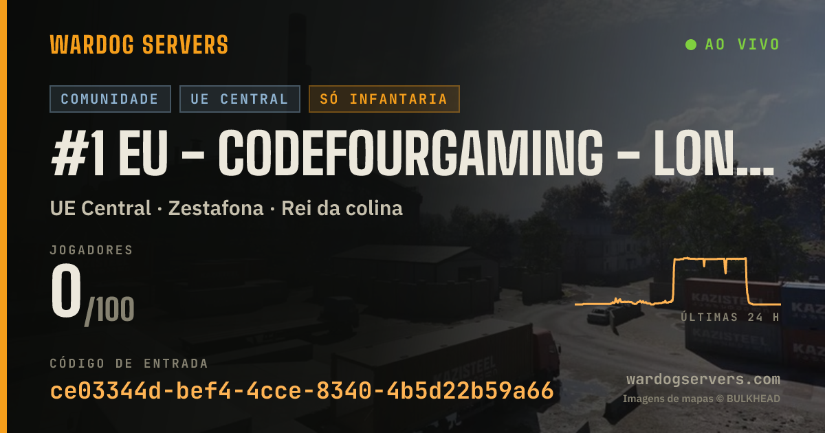 Banner de status ao vivo de #1 EU - CodeFourGaming - Long Match More XP/$ - discord.gg/c4g