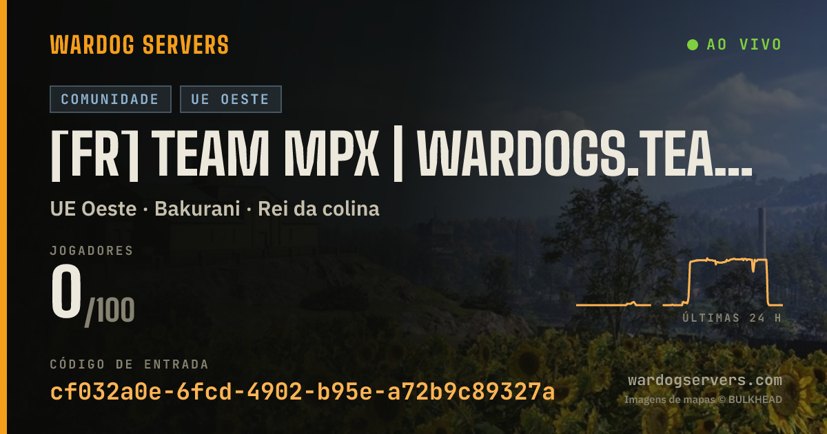 Banner de status ao vivo de [FR] TEAM MPX | WARDOGS.TEAM-MPX.FR | STANDARD | DISCORD.GG/MPX