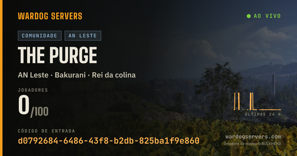 Banner de status ao vivo de The Purge