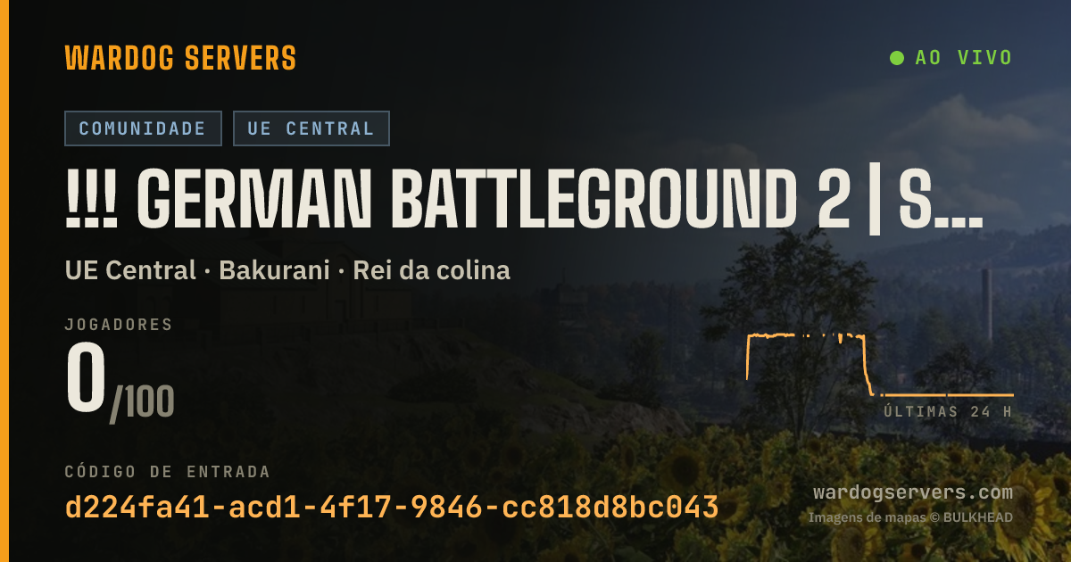 Banner de status ao vivo de !!! GERMAN BATTLEGROUND 2 | SPIRYTUS 96 | GER | GBG-WD.COM
