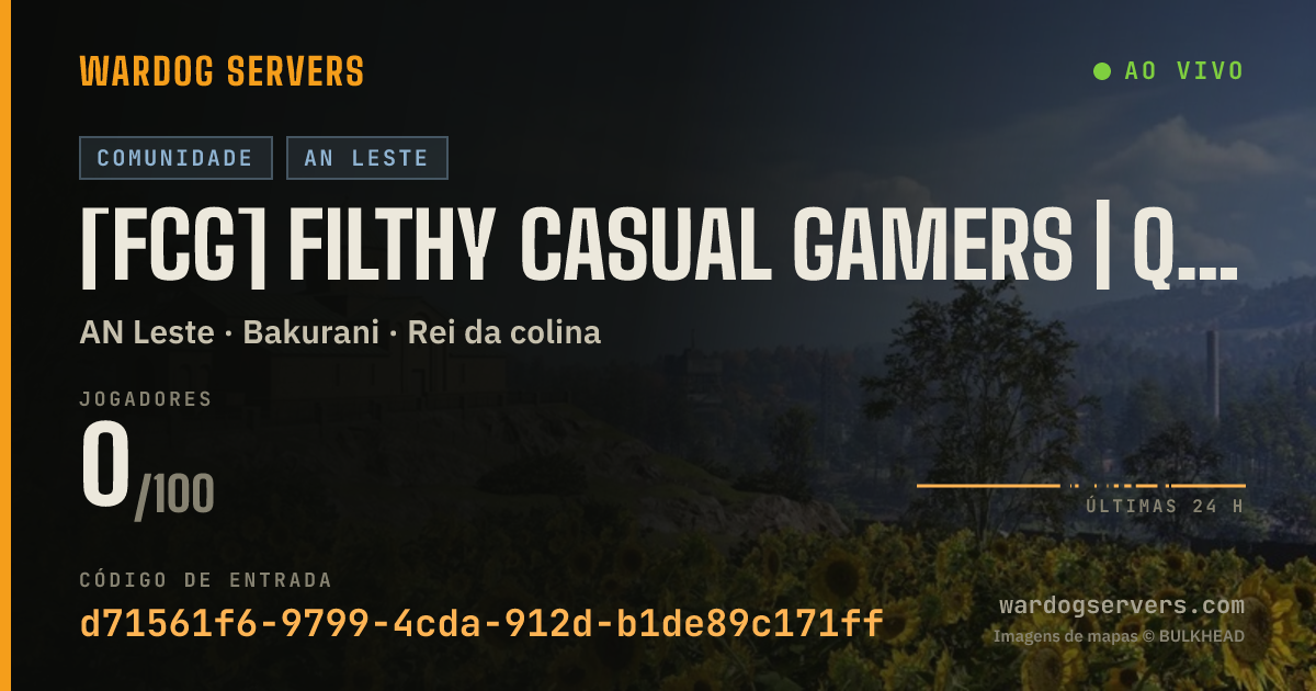 Banner de status ao vivo de [FCG] Filthy Casual Gamers | Quick Match • Stats • Ranks • Event