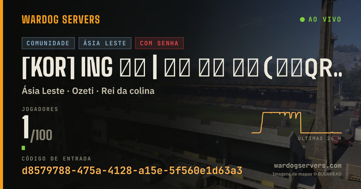 Banner de status ao vivo de [KOR] ING 한국 | 서버 규칙 디코(배너QR) 참고 | 비번 일사E사