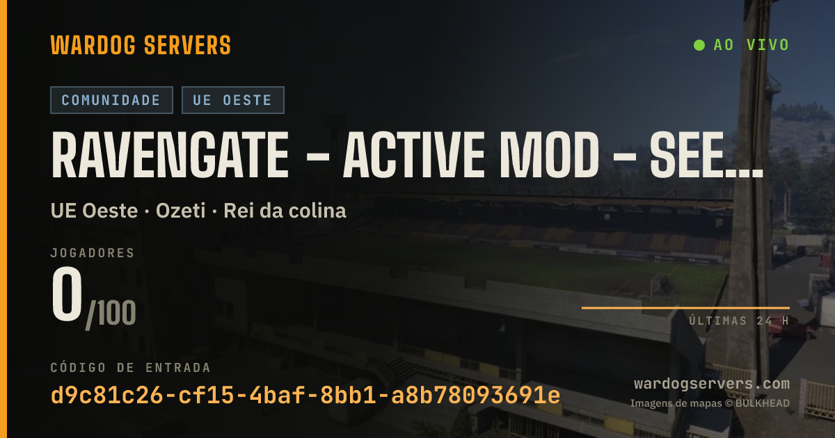 Banner de status ao vivo de RAVENGATE - active Mod - Seeding NOW - discord.gg/GZgnJKsD4n