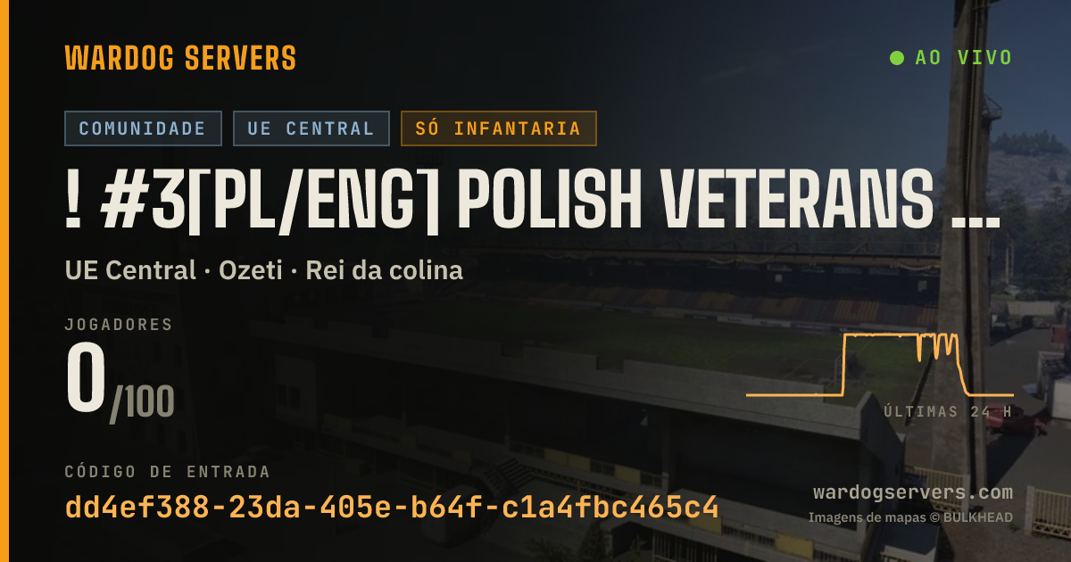 Banner de status ao vivo de ! #3[PL/ENG] Polish Veterans | 50 vs 50 | VIP for seeding