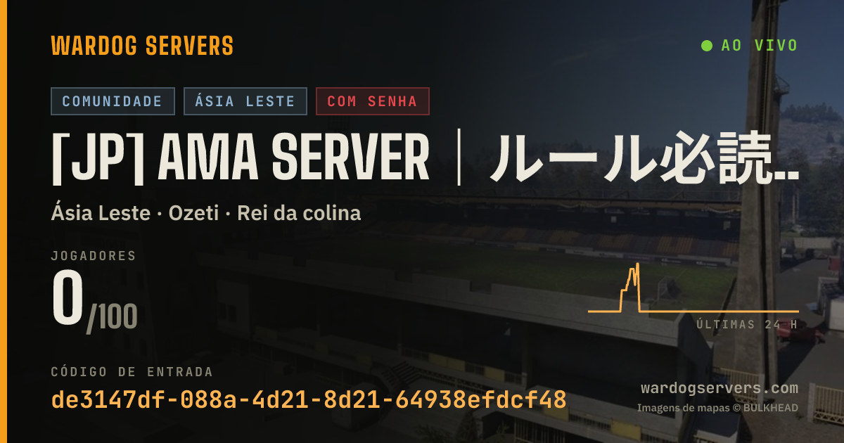 Banner de status ao vivo de [JP] AMA Server｜ルール必読・Please Read the Rules