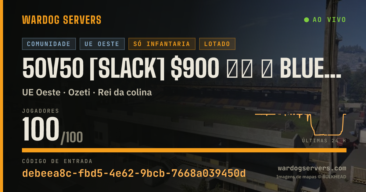 Banner de status ao vivo de 50v50 [SLACK] $900 ⒽⓏ ★ BLUE🆅🆂GREEN ★ RAIN
