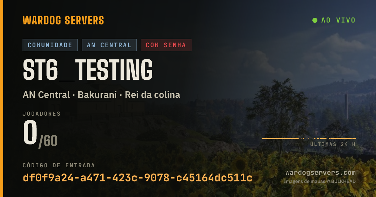 Banner de status ao vivo de st6_testing