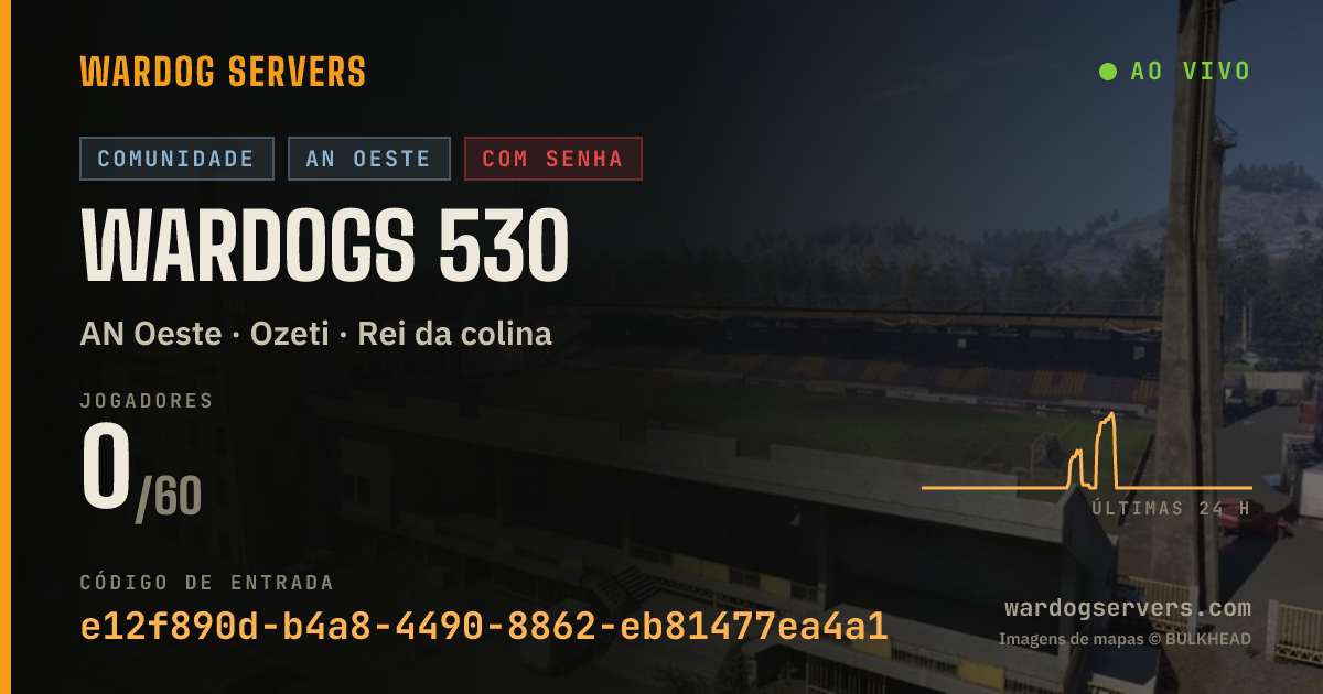 Banner de status ao vivo de WARDOGS 530