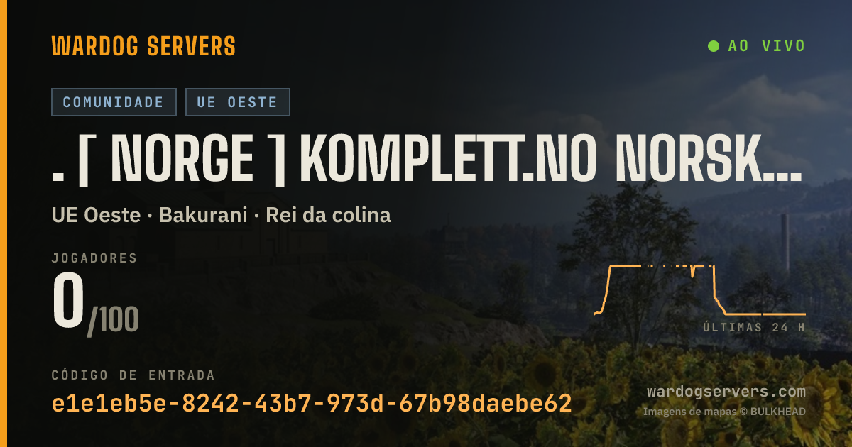 Banner de status ao vivo de . [ NORGE ] KOMPLETT.NO NORSK SERVER 1