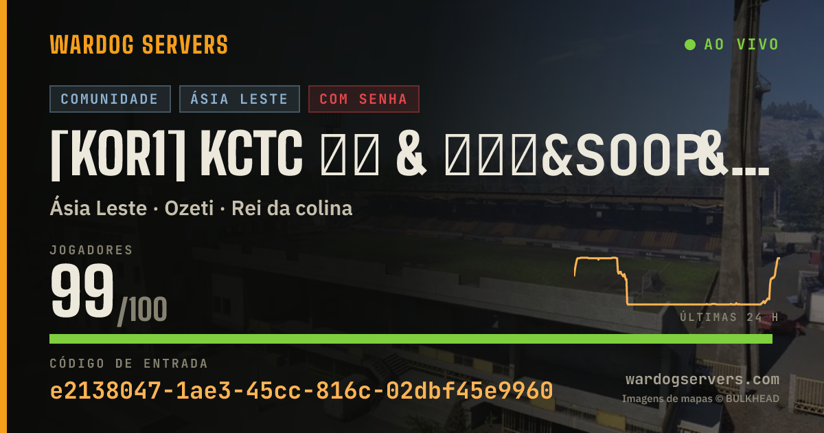 Banner de status ao vivo de [KOR1] KCTC 한국 & 치지직&SOOP & PW : KCTC 디코 / 문의 : crazy_food