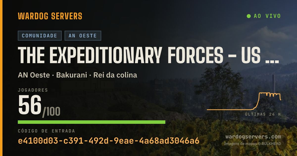 Banner de status ao vivo de The Expeditionary Forces - US West #1