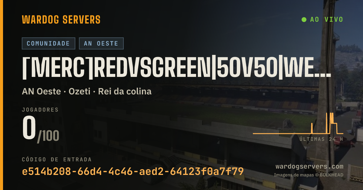 Banner de status ao vivo de [Merc]RedvsGreen|50v50|West|Discord.gg/m3rc