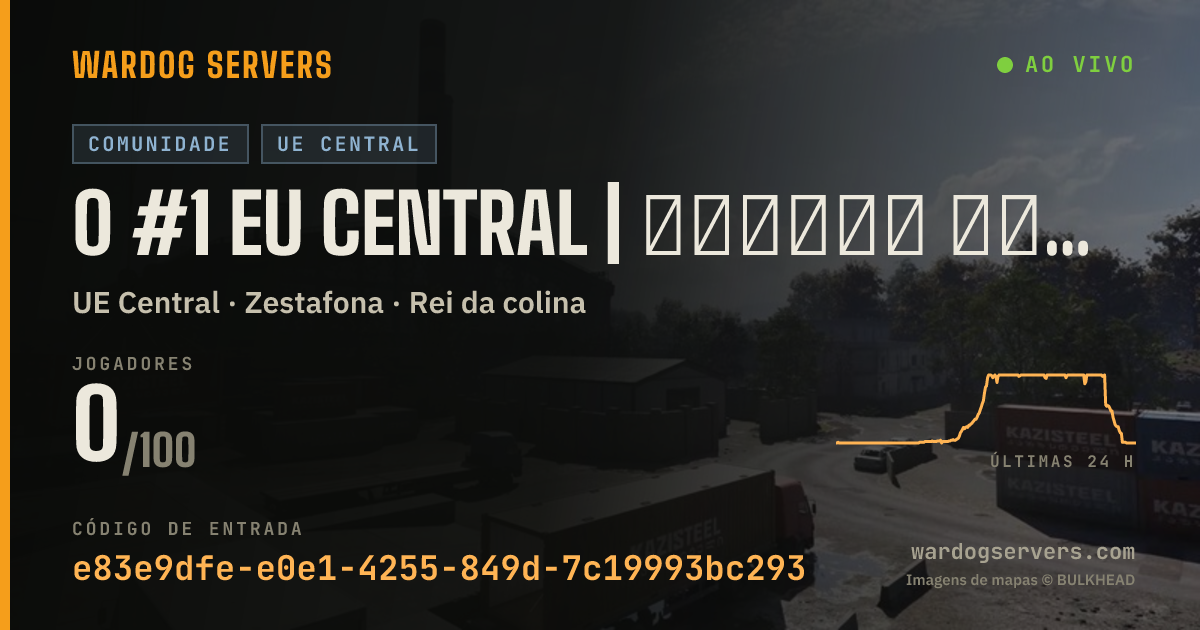 Banner de status ao vivo de 0 #1 EU CENTRAL | ПЕРШИЙ УКРАЇНСЬКИЙ | WARDOGS COM UA