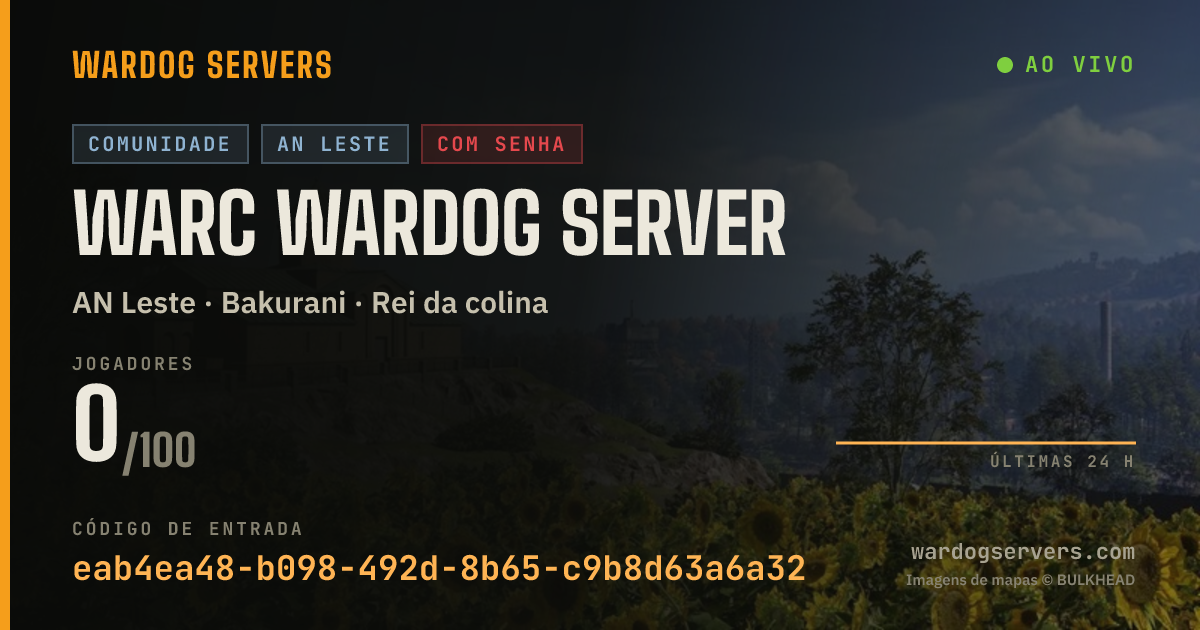 Banner de status ao vivo de WARC Wardog Server