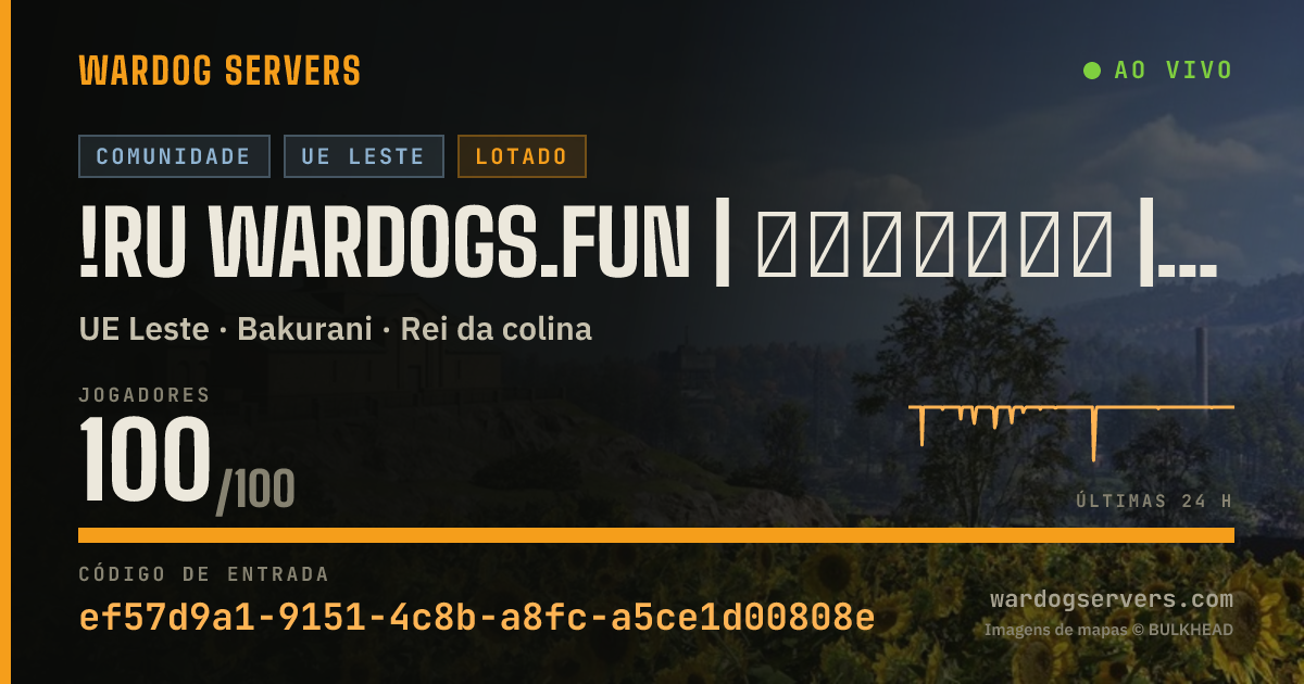 Banner de status ao vivo de !RU wardogs.fun | Ротация | Статистика