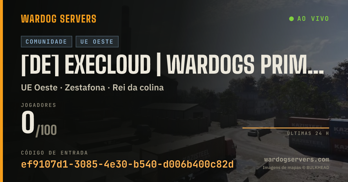 Banner de status ao vivo de [DE] EXECLOUD | WARDOGS Prime | Community Warfare