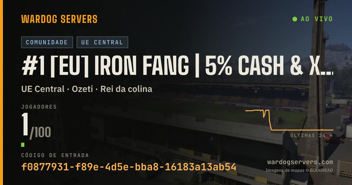 Banner de status ao vivo de #1 [EU] Iron Fang | 5% cash & XP bonus | discord.gg/Iron-fang
