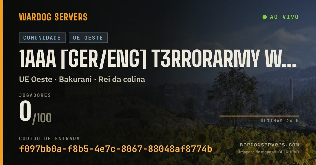 Banner de status ao vivo de 1AAA [GER/ENG] T3rr0rArmy Wardogs