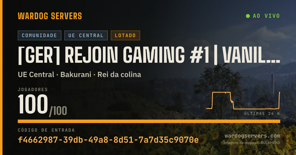 Banner de status ao vivo de [GER] REJOIN Gaming #1 | Vanilla | Live Stats