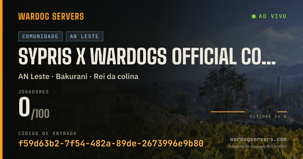 Banner de status ao vivo de Sypris x WARDOGS Official Community Server .gg/BBWYgyrs5t