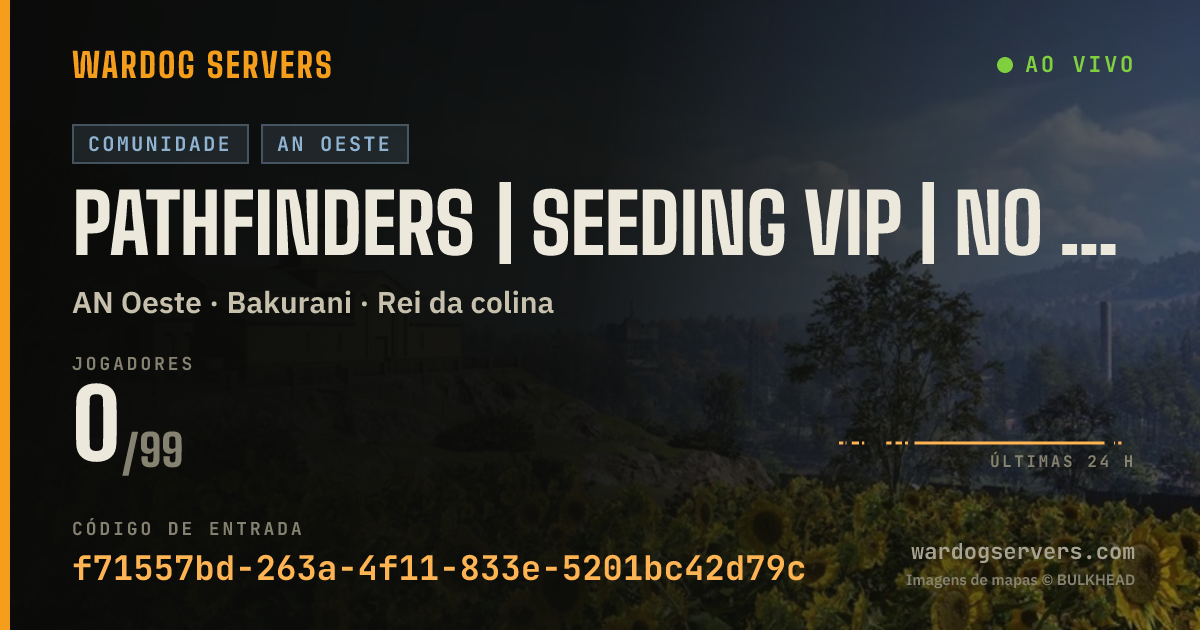 Banner de status ao vivo de Pathfinders | Seeding VIP | No turrets