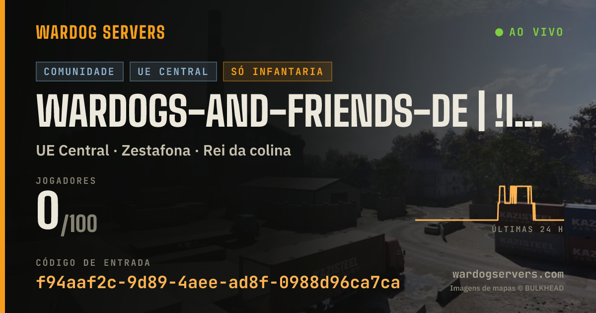 Banner de status ao vivo de Wardogs-and-Friends-de | !Infantry Only! [PTSD] (AT/CH/DE/GER)