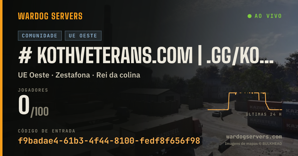 Banner de status ao vivo de # KOTHVeterans.com | .gg/kothveterans | EU2 | MAX LVL 30