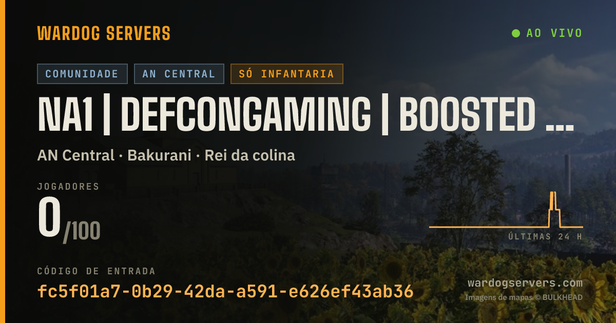 Banner de status ao vivo de NA1 | DEFCONGAMING | Boosted XP & Cash | No Grenade Launchers