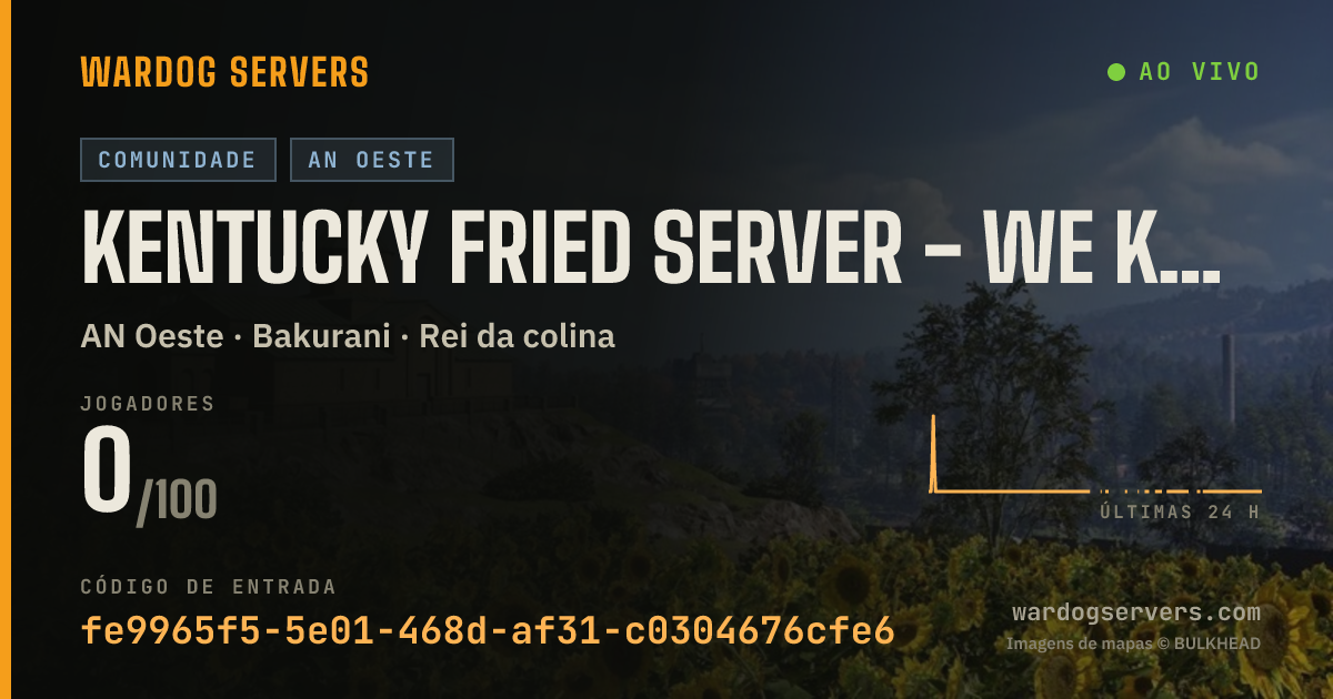 Banner de status ao vivo de Kentucky Fried Server - We Know Uncs