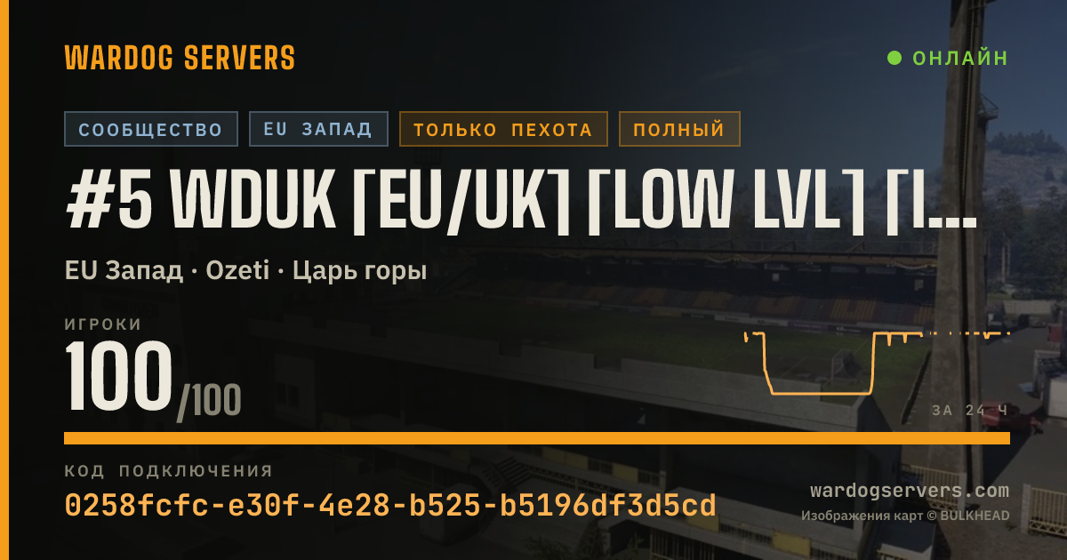 Баннер статуса сервера #5 WDUK [EU/UK] [Low Lvl] [INF] WARDOGS UK Discord.gg/wardogsuk