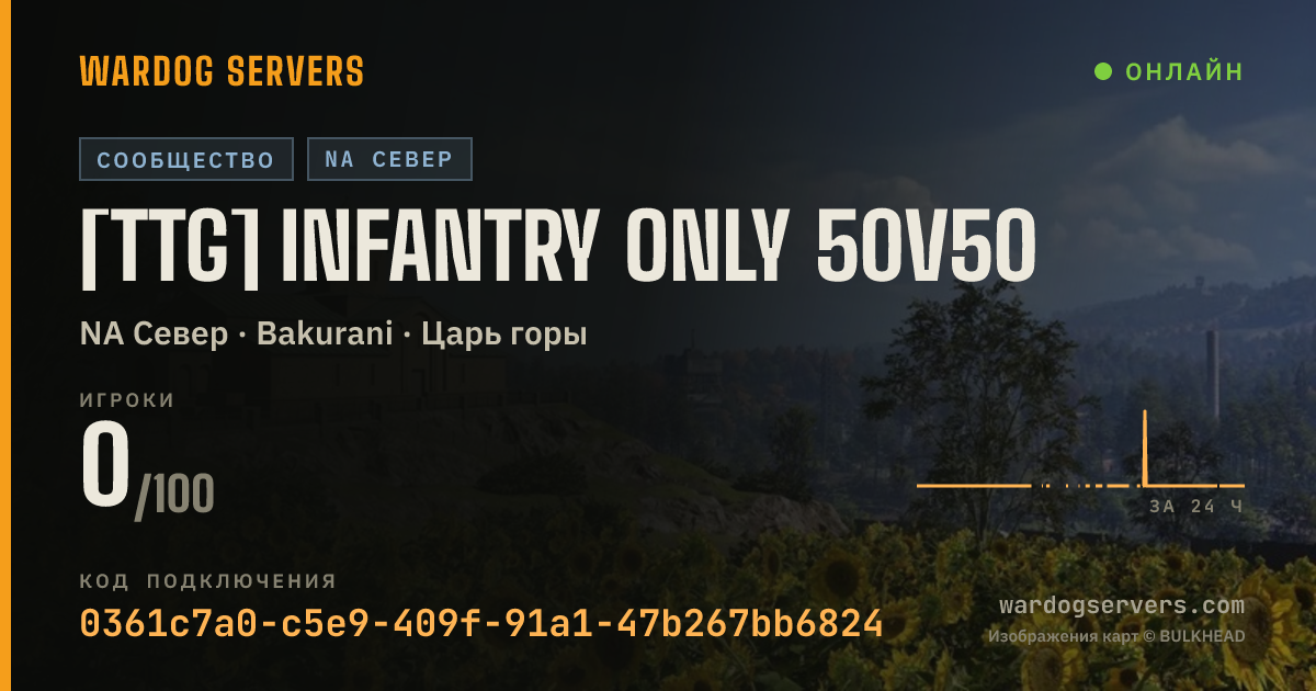 Баннер статуса сервера [TTG] Infantry Only 50v50