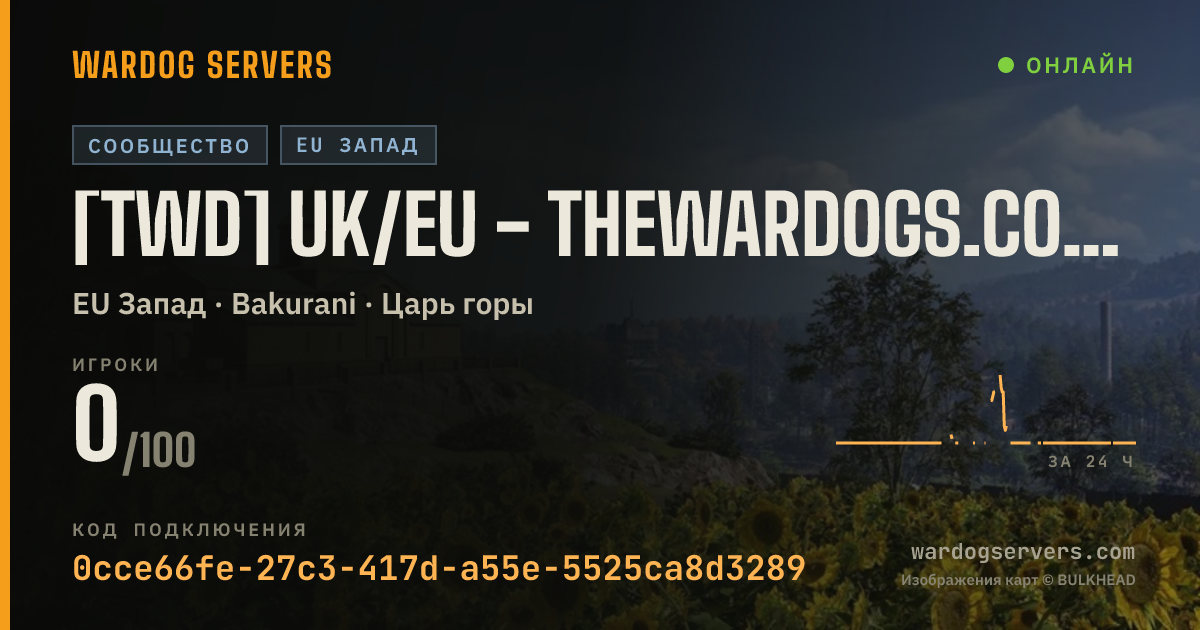 Баннер статуса сервера [TWD] UK/EU - TheWardogs.co.uk - Active Admins