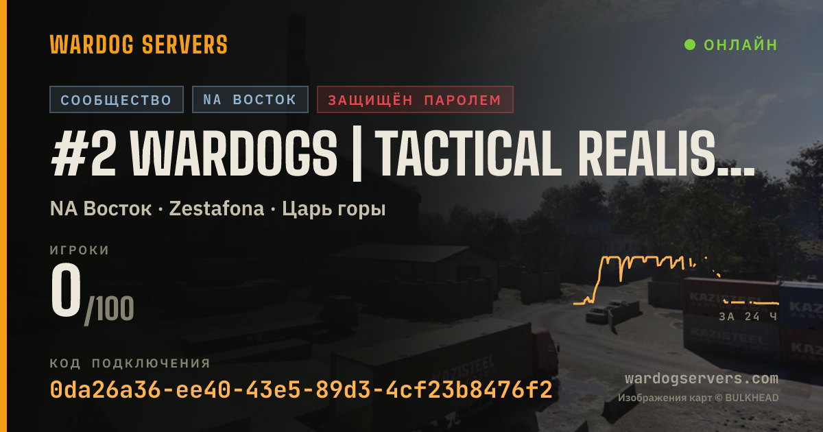 Баннер статуса сервера #2 Wardogs | Competitive | Discord Required
