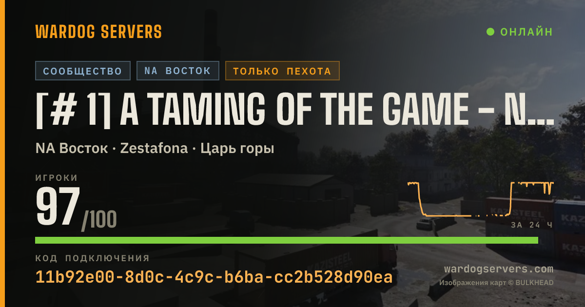 Баннер статуса сервера [# 1] A TAMING OF THE GAME - NO GL HELI - INF ONLY