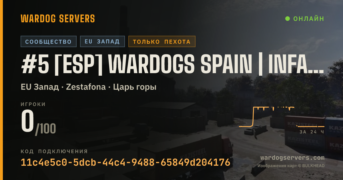 Баннер статуса сервера #5 [ESP] WARDOGS SPAIN | INFANTRY | 50/50 GREEN-RED | wardogsspa
