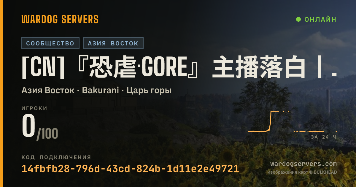 Баннер статуса сервера [CN]『恐虐·GORE』主播落白丨高经验服丨管理全天在线丨免排队 Q群:285974752